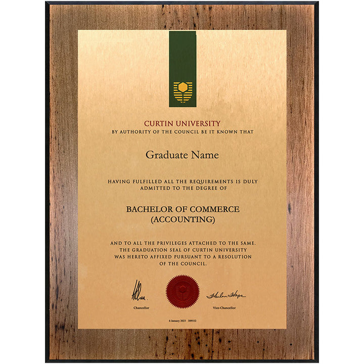 Curtin Plaque Vintage Blackbutt