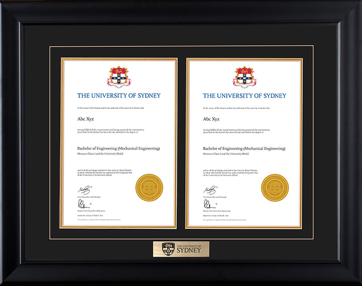 University of Sydney Frame Black Double Degree