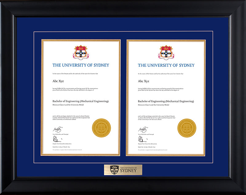 University of Sydney Frame Black Double Degree