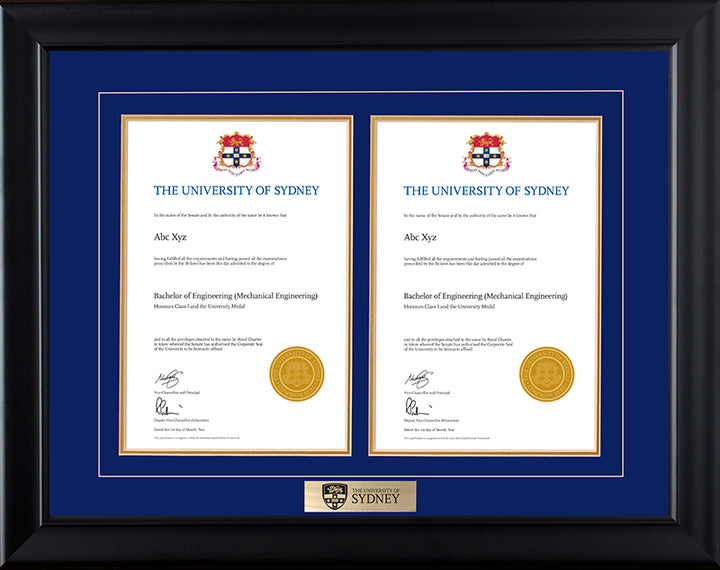University of Sydney Frame Black Double Degree