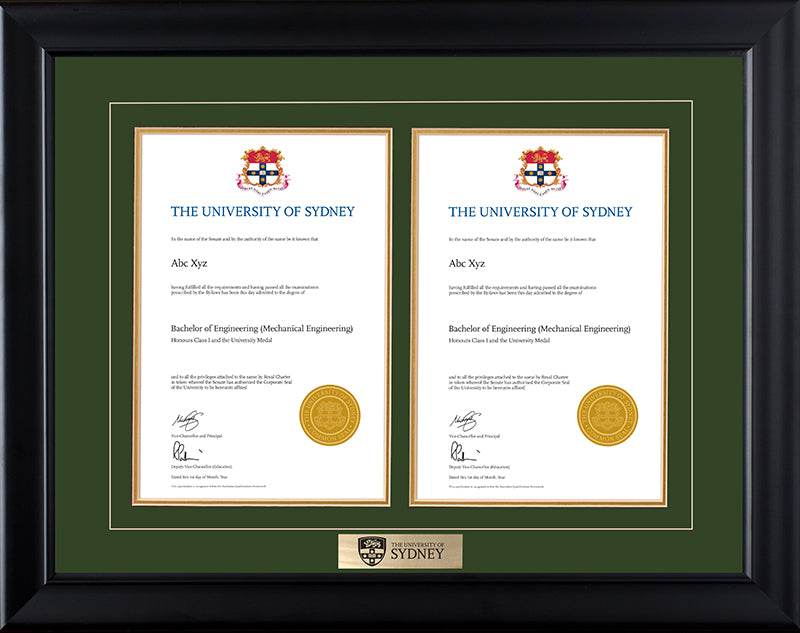 University of Sydney Frame Black Double Degree