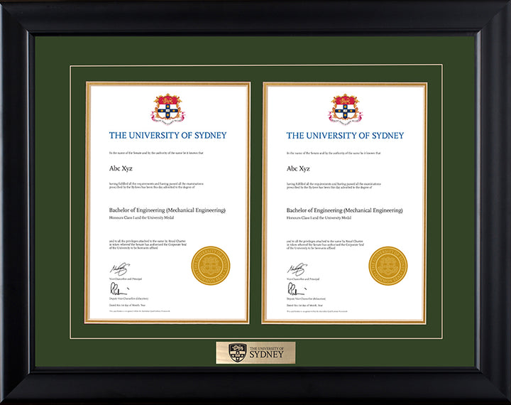 University of Sydney Frame Black Double Degree