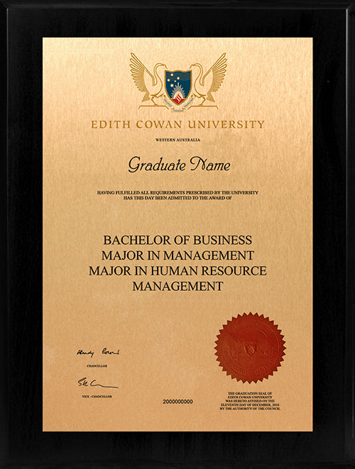 ECU Plaque Black Wooden