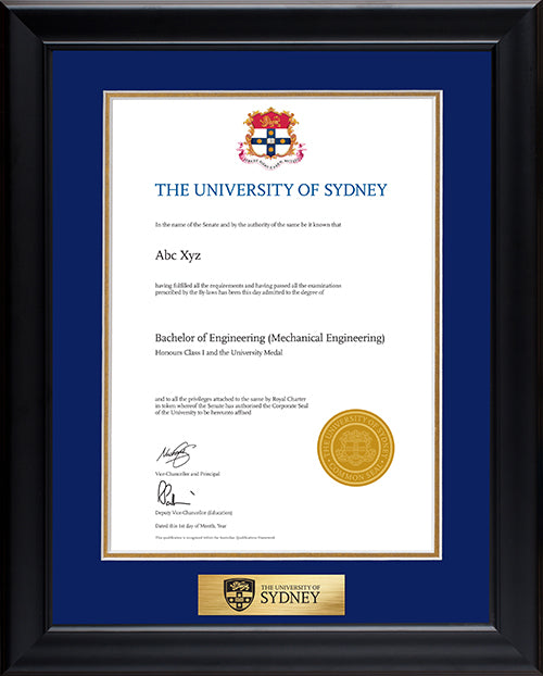University of Sydney Frame Black Elegance