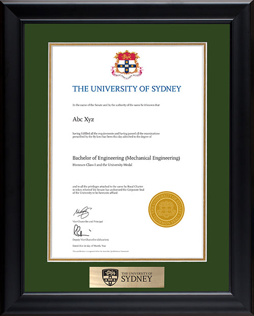 University of Sydney Frame Black Elegance