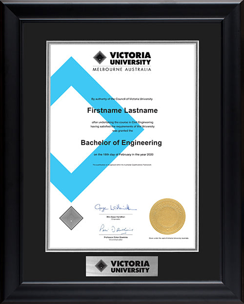 Victoria University Frame Black Elegance