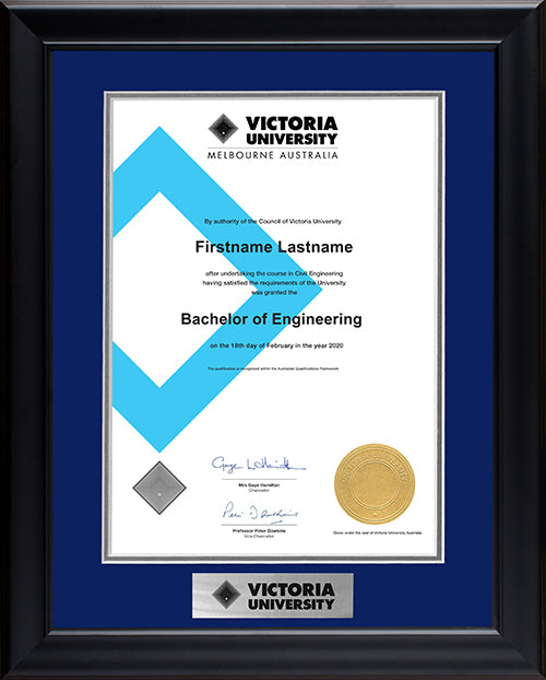 Victoria University Frame Black Elegance