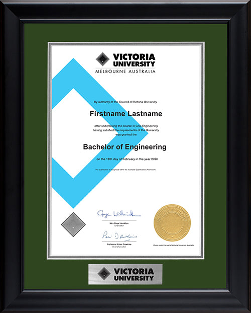 Victoria University Frame Black Elegance
