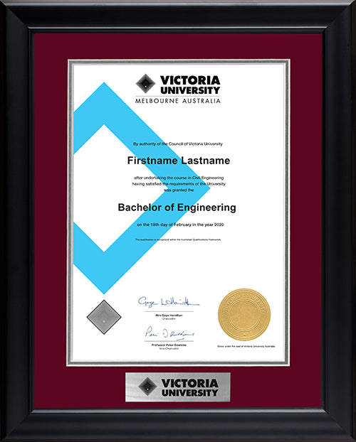 Victoria University Frame Black Elegance