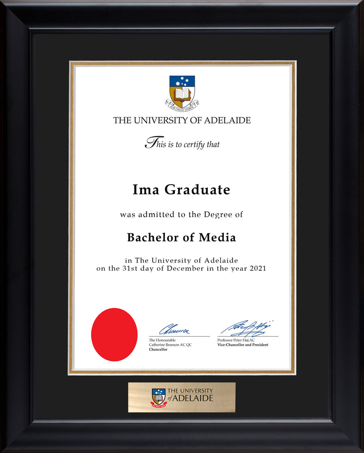 University of Adelaide Frame Black Elegance