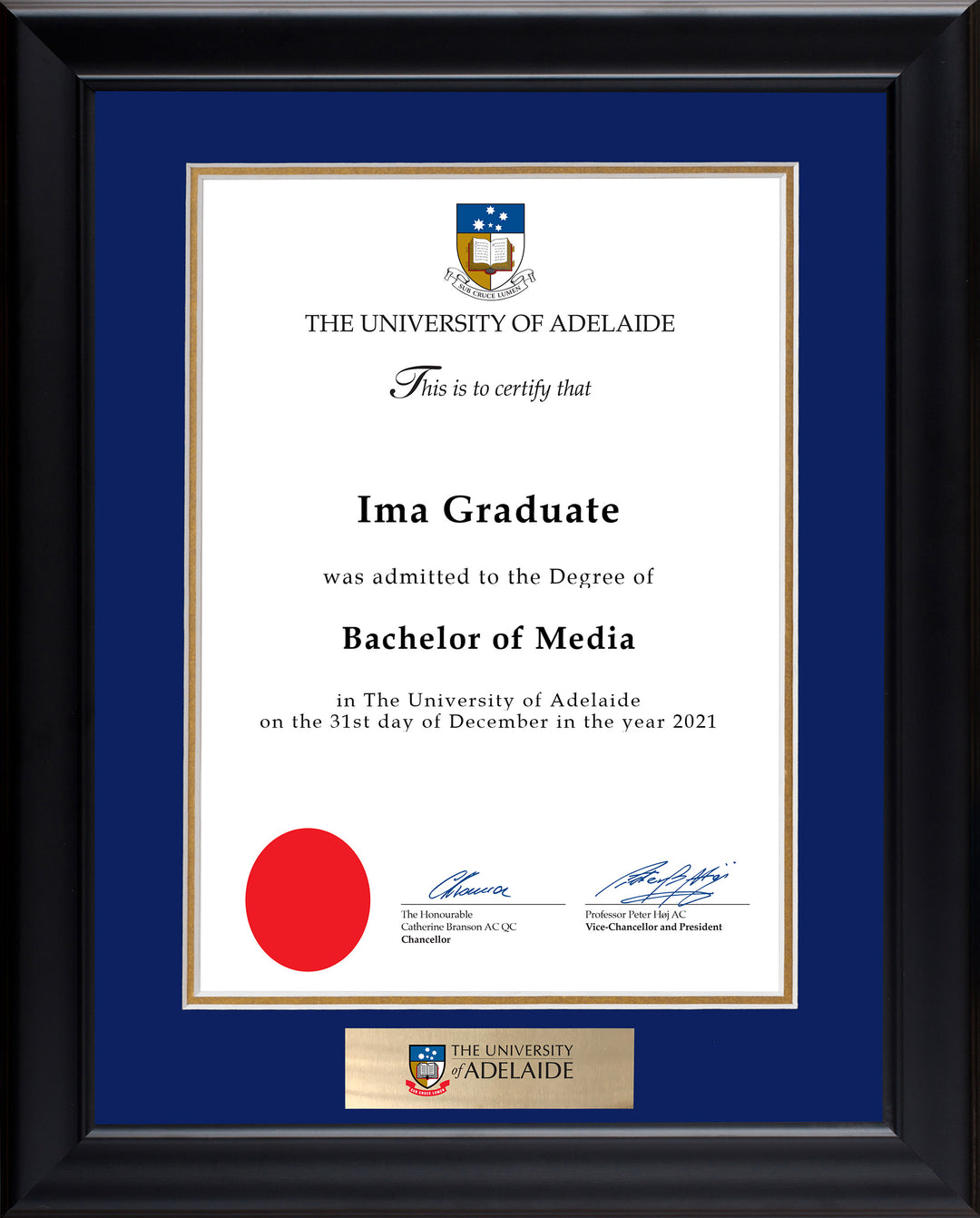 University of Adelaide Frame Black Elegance