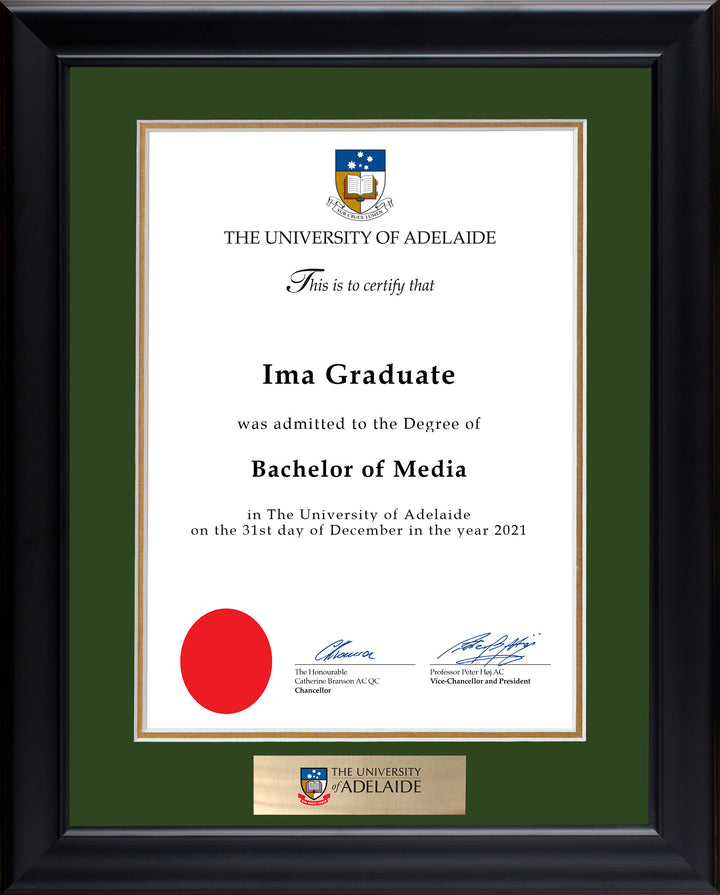 University of Adelaide Frame Black Elegance