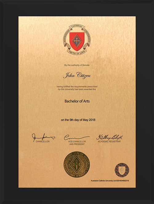 ACU Plaque Black Acrylic