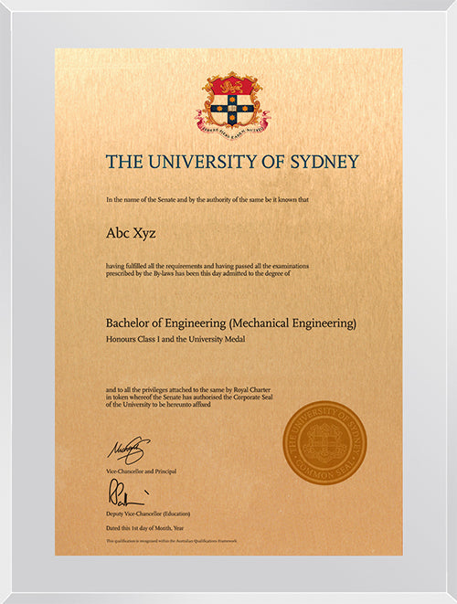 University of Sydney Plaque Clear Acrylic