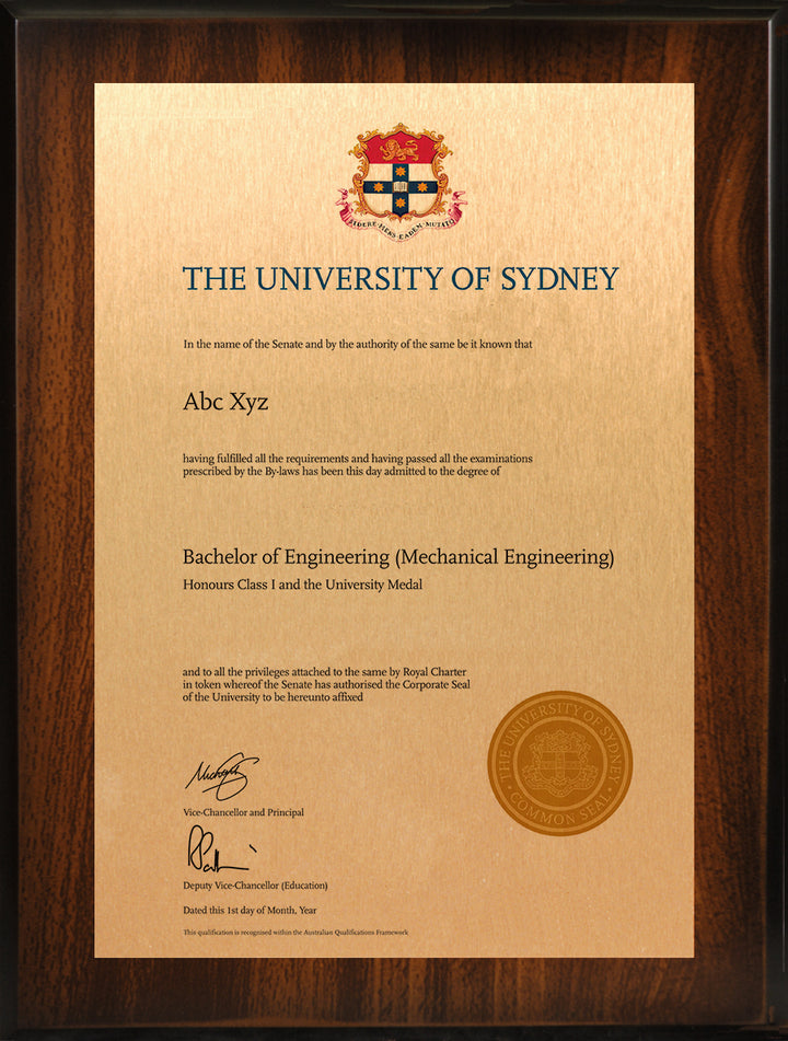 University of Sydney Plaque Jarrah