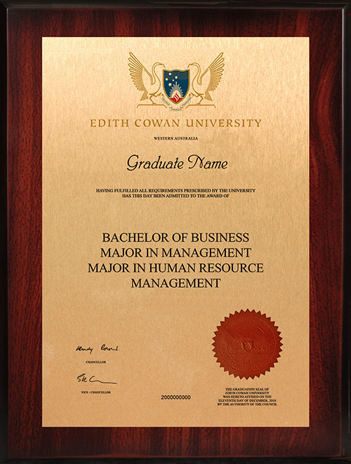 ECU Plaque Rosewood