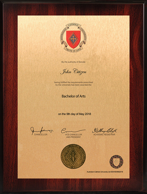 ACU Plaque Rosewood