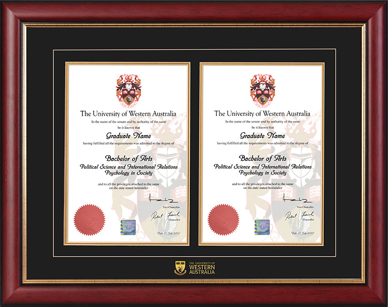 UWA Frame Mahogany Double Degree