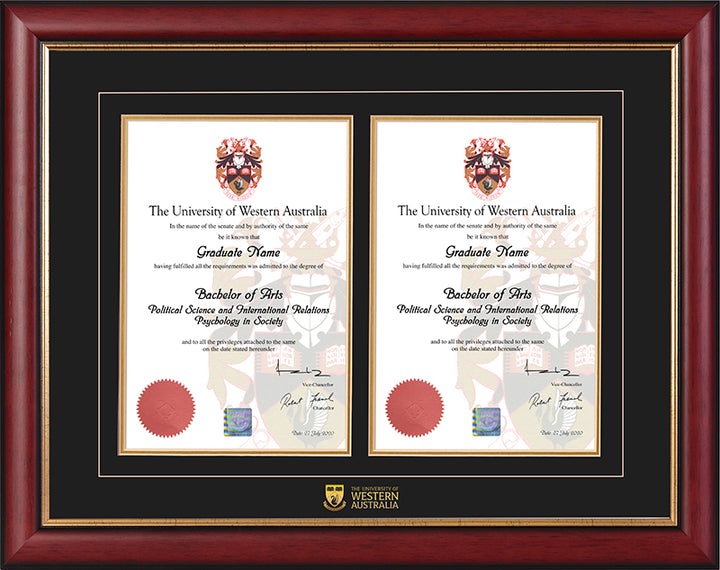 UWA Frame Mahogany Double Degree