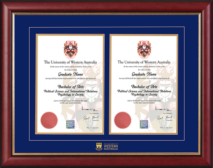UWA Frame Mahogany Double Degree