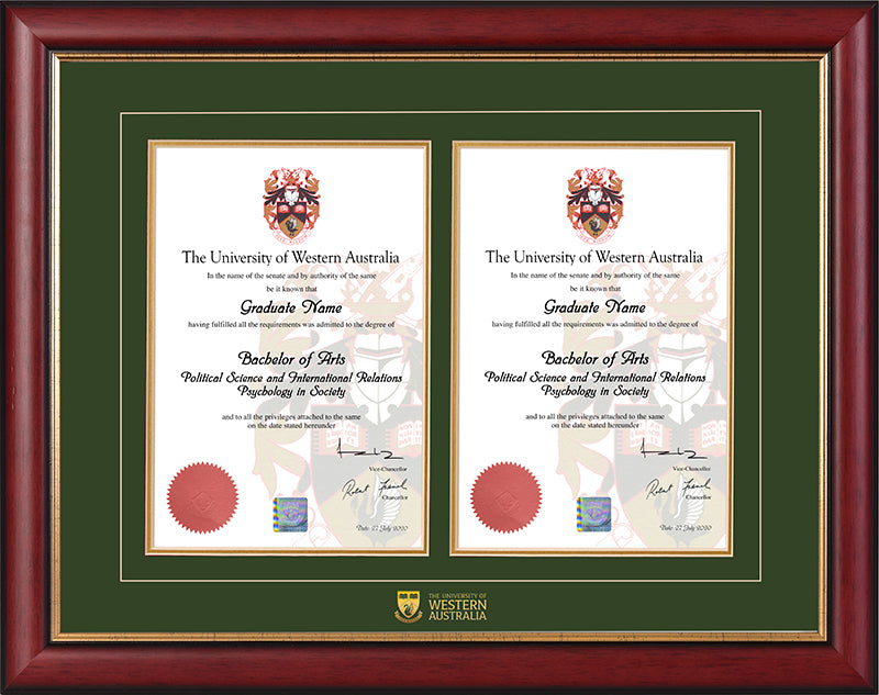 UWA Frame Mahogany Double Degree