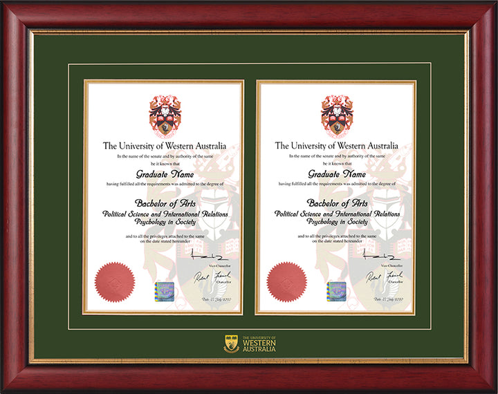 UWA Frame Mahogany Double Degree