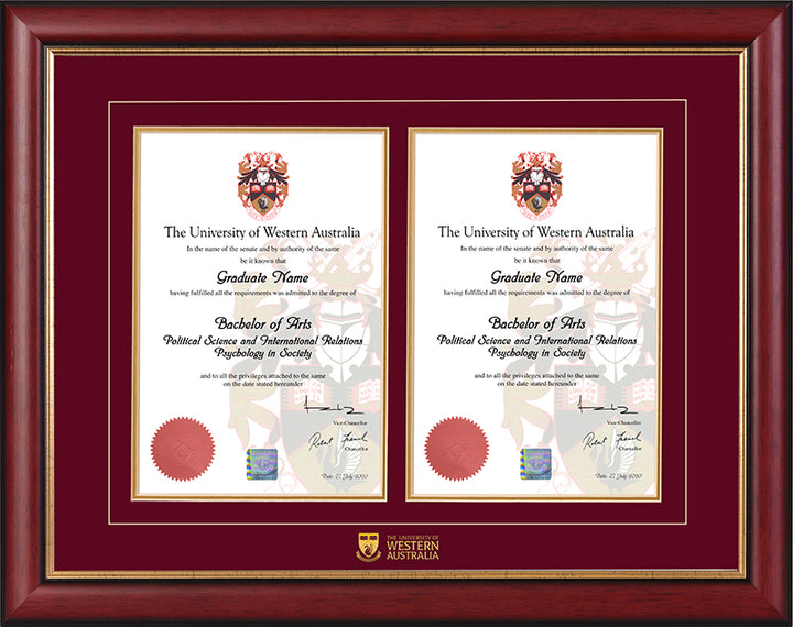 UWA Frame Mahogany Double Degree