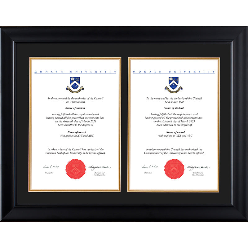 Monash Frame Black Double Degree