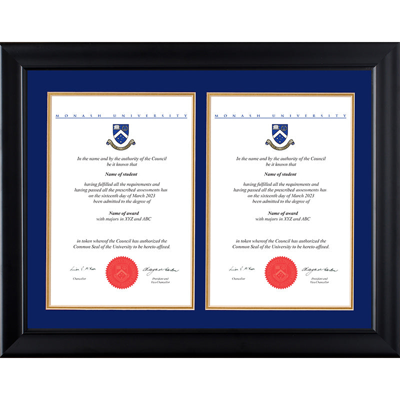 Monash Frame Black Double Degree