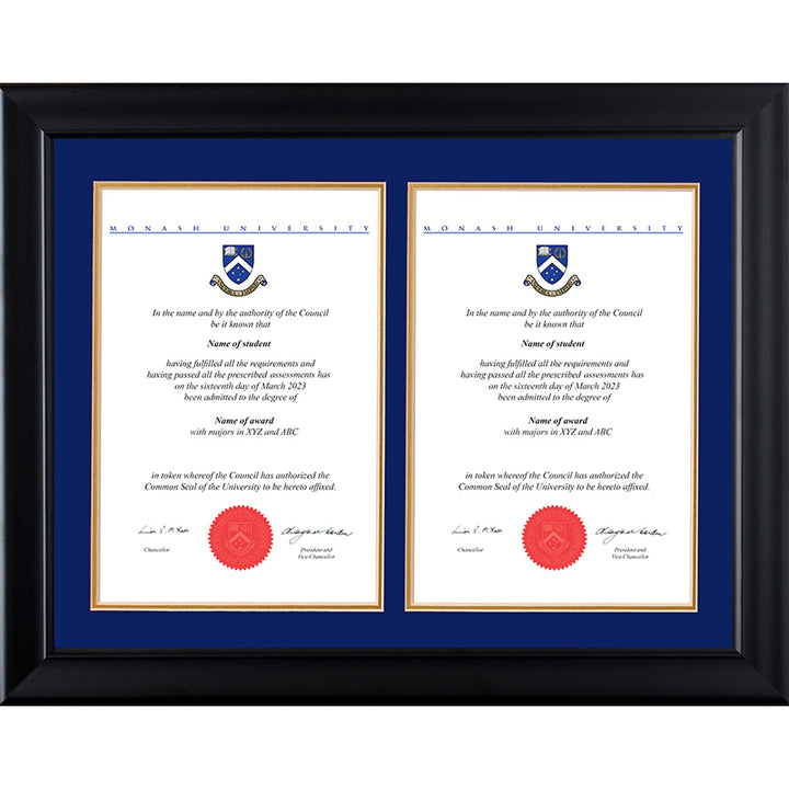 Monash Frame Black Double Degree