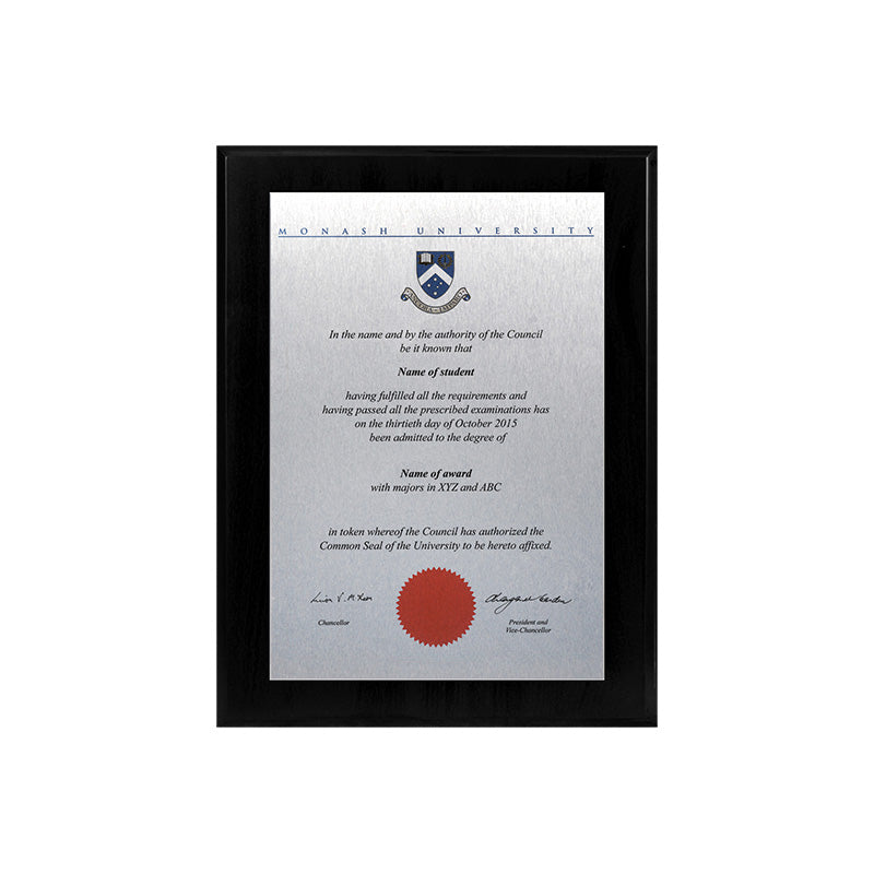Monash Plaque Black Mini