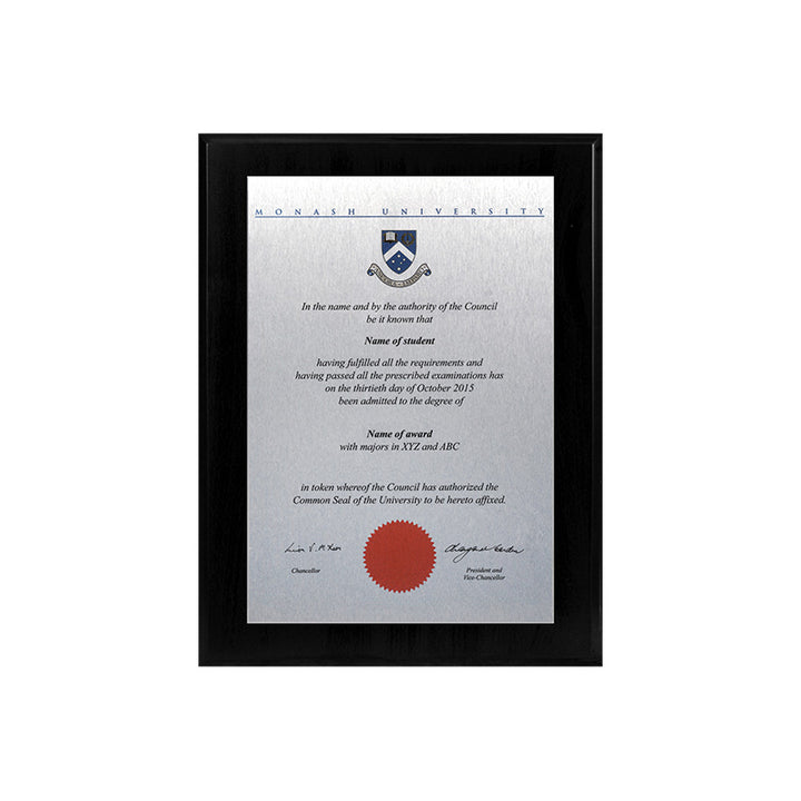Monash Plaque Black Mini