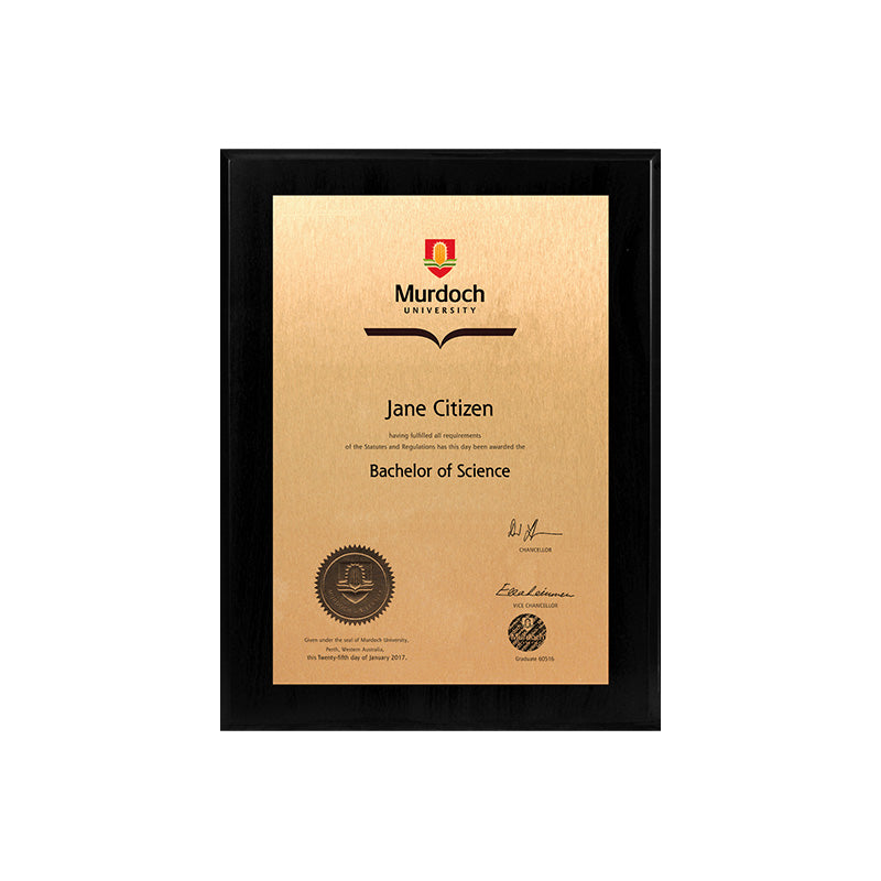 Murdoch University Plaque Black Mini