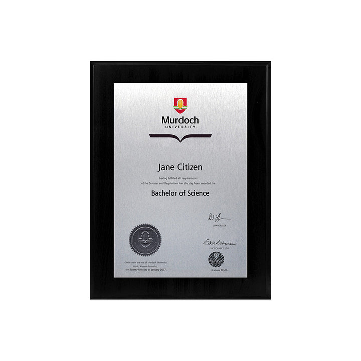 Murdoch University Plaque Black Mini