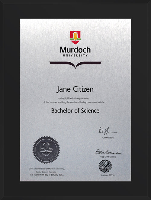 Murdoch University Plaque Black Atlas