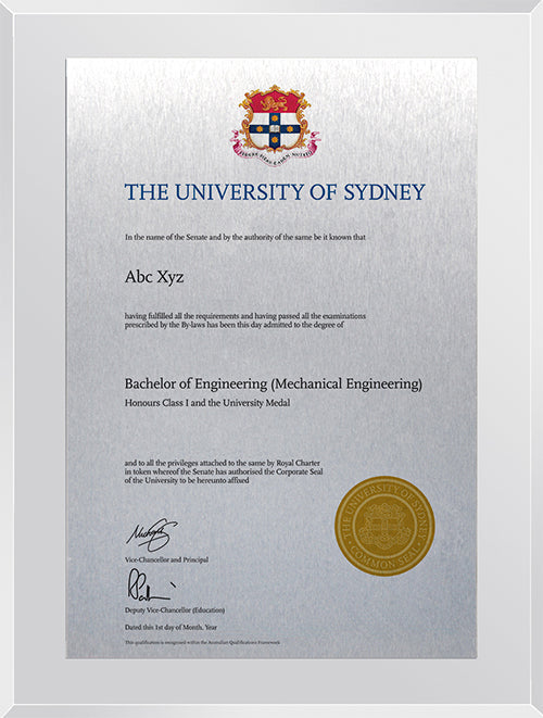 University of Sydney Plaque Clear Acrylic