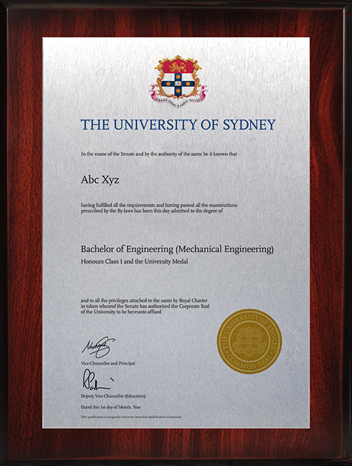 University of Sydney Plaque Rosewood