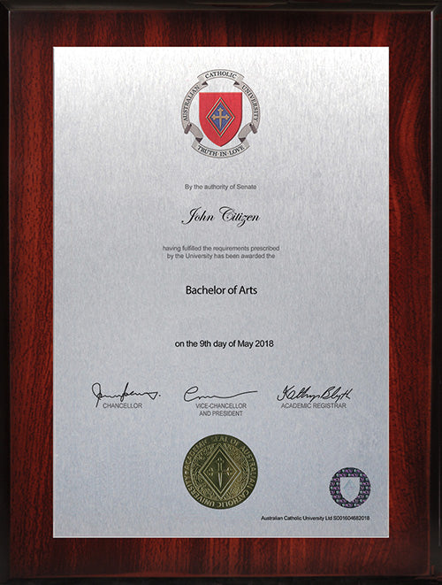 ACU Plaque Rosewood