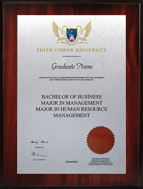 ECU Plaque Rosewood