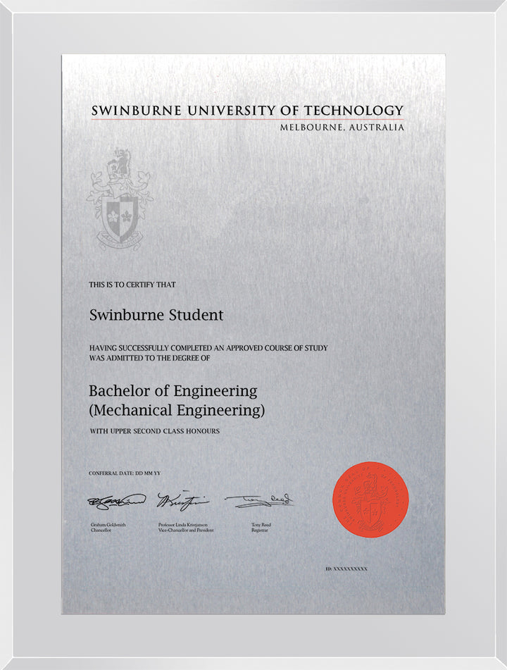 Swinburne Plaque Clear Acrylic