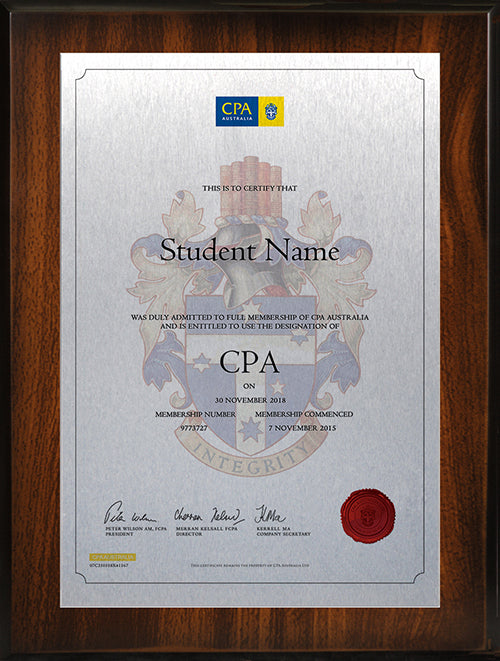 CPA Plaque Jarrah