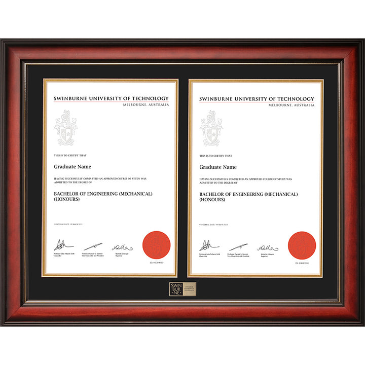 Swinburne Frame Mahogany Double Degree