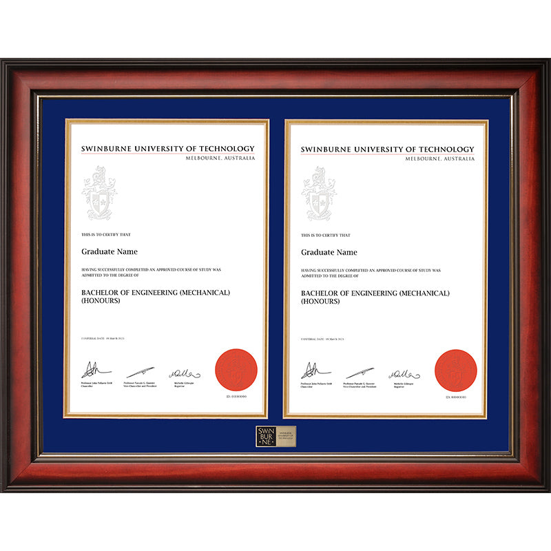 Swinburne Frame Mahogany Double Degree