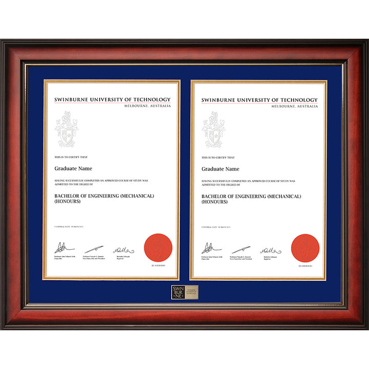 Swinburne Frame Mahogany Double Degree