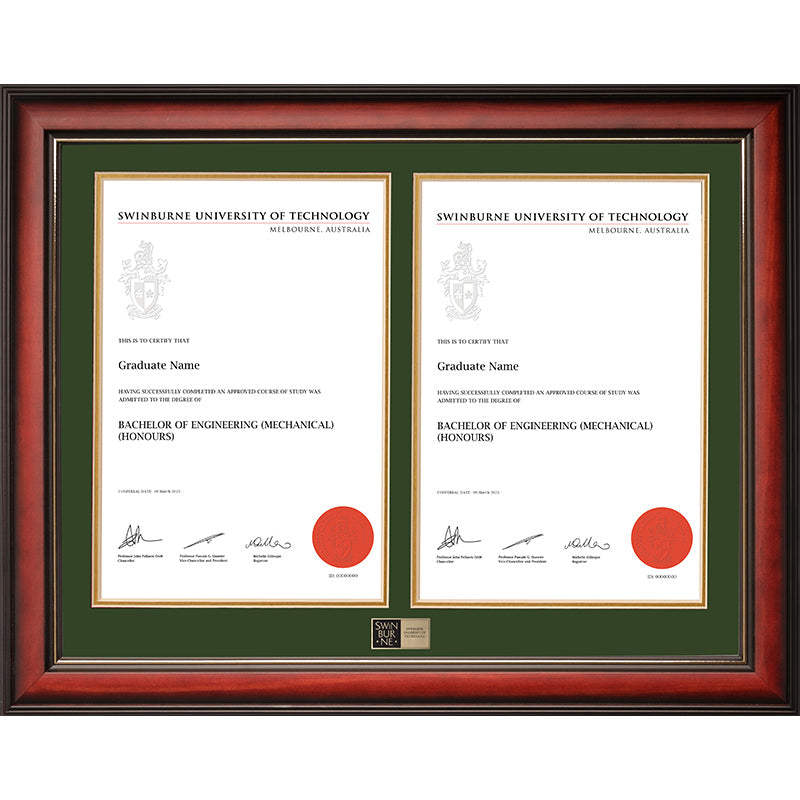 Swinburne Frame Mahogany Double Degree