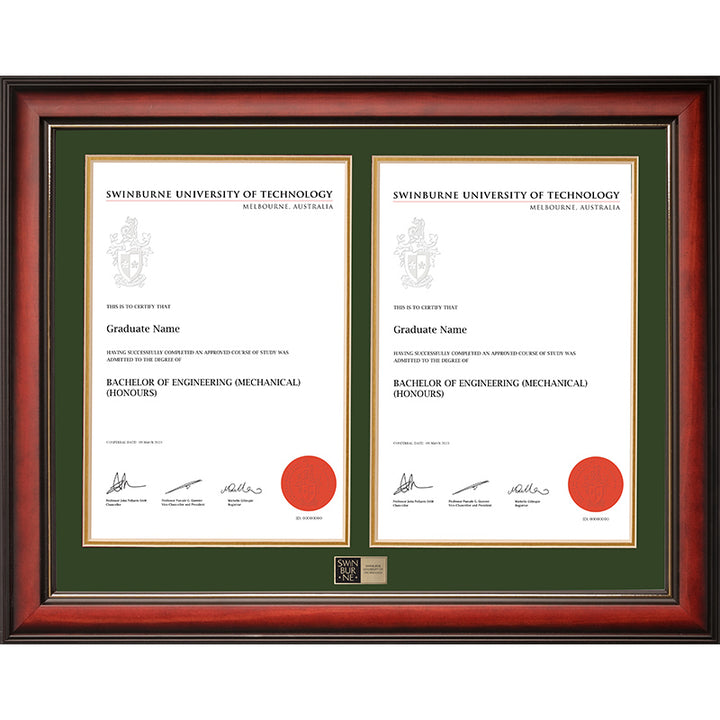 Swinburne Frame Mahogany Double Degree