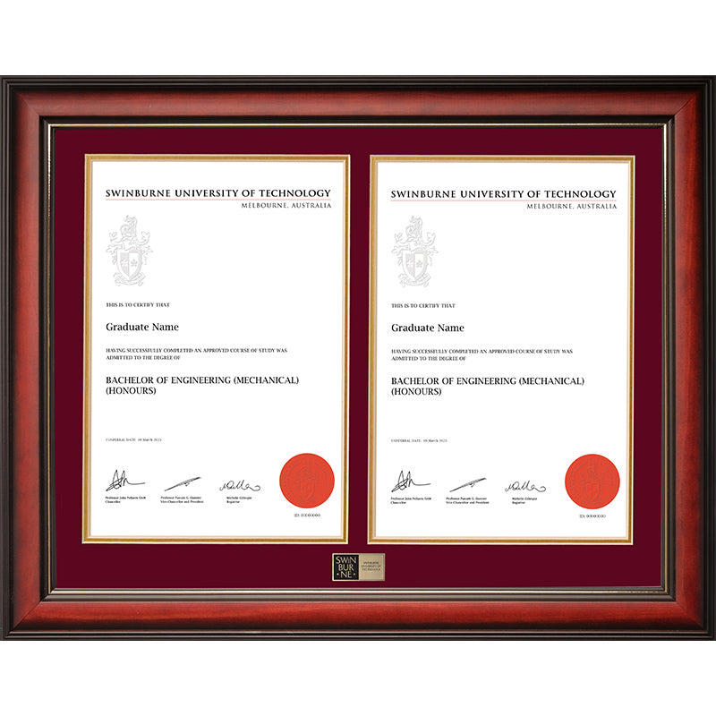 Swinburne Frame Mahogany Double Degree