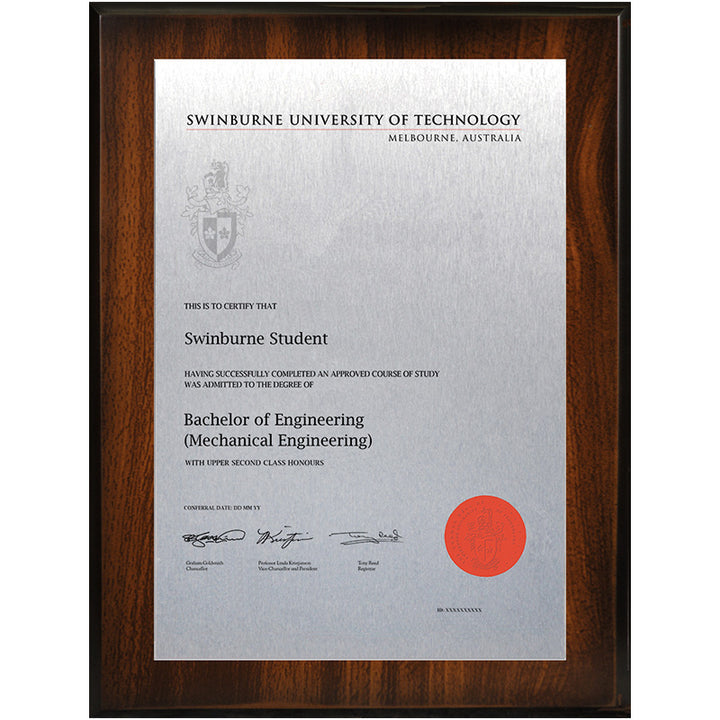 Swinburne Plaque Jarrah