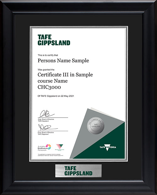 Tafe Gippsland Frame Black Elegance