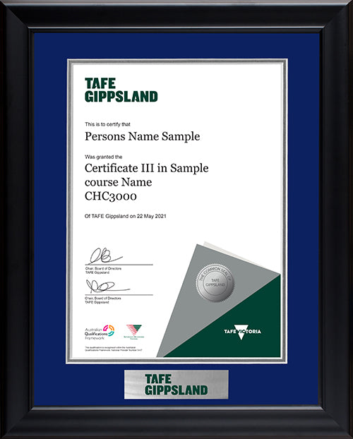 Tafe Gippsland Frame Black Elegance